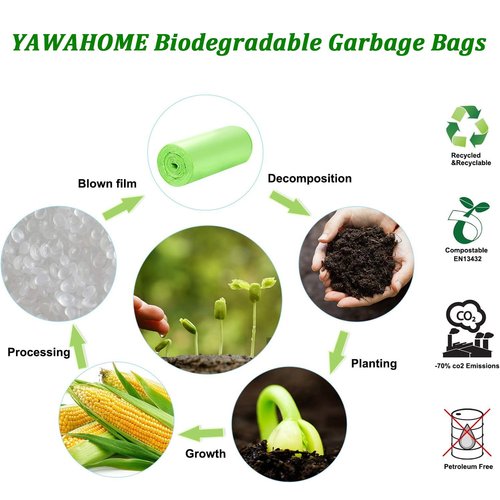 Samll Trash Bags 4 Gallon 丨 100 Count 4 Gallon Trash Bag for 4-6 Gallon Trash Can Liners丨 Small Garbage Bags for Office Bedroom Bathroom Kitchen Household