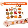 48 Thanksgiving 24PCS Thanksgiving Temporary Tattoos Sticker 24PCS Slap Bracelets Perfect for Themed Birthday Party Favors Baby Showers or Classroom Rewards Ideal Decor and Gifts for Girls and Boys