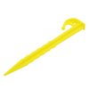 CamDesign 6PC Visible Yellow Plastic Universal Tent Pegs Ground Nail Stakes for Camping Gardening DJI Drone Landing Pad Canopies Landscaping Outdoor