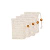 4 Pieces Exfoliating Loofah Pouch for Soap Saver Bag Natural Sisal Soap Bag Hand Made Soap Bag Mesh Soap with Drawstring for Shower Bath Foam