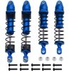 HobbyPark All Metal Aluminum Shocks for 1/10 Traxxas Slash Rustler Stampede 2WD 4x4 Hoss Bandit VXL Upgrades Shock Absorber Damper Set, Replacement of 5862 3760 3762 (Blue)