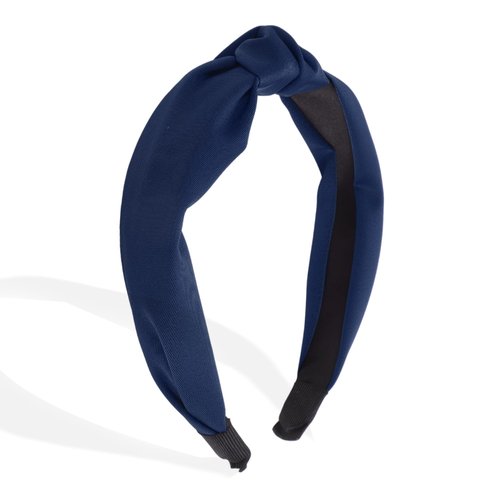 VOCOSTE Knotted Headband for Women, Top Knot Head Bands for Women's Hair, Non-Slip Womens Headbands Wide Hair Band, Fashion Hair Accessories, Navy Blue