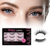 AJEAJE False Eyelashes,10 Pairs Black 3D Faux Mink Soft Natural Eyelashes,Lightweight Handmade Wispy Fluffy Cat Eye Lashes Fiber Length 11-16mm,34-35mm Lash Band Length,Suitable for All Eye Shapes