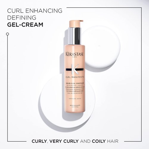 Kerastase Curl Manifesto Gelee Curl Contour Hair Serum | Enhances Curl Definition Without Crunch | Anti-Frizz | With Shea Butter | For All Wavy, Curly, Very Curly & Coily Hair | 5.07 Fl Oz