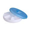EZY DOSE Weekly (7-Day) Round Pill Organizer, Vitamin Case, and Medicine Box, Easy Fill All Compartments at Once, Color May Vary
