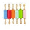 Zelerdo 6 Pack Mini Small Rolling Pin 9 Inch Kids Rolling Pin Wooden Handle for Home Kitchen