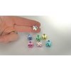 Generic Micro mini extra tiny metalic colored flower acrylic hair claw clip (Clip quantity: 2 Clips, Primary color: Gold)