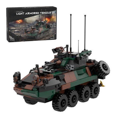 CubiMythx LAV-25 Infantry Fighting Vehicle Building Blocks and Construction Toy, Collectible Military-Themed Model to Build and Display, Great Gift for Military Fans (476PCS)