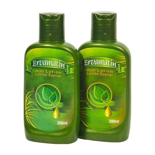 Ervamatin Hair Lotion - Natural Formula that Thickens, Strengthens & Restores Hair, Targets Appearance of Thinning, Nourishes & Revitalizes All Hair Types - Pack of 2 x 200ml