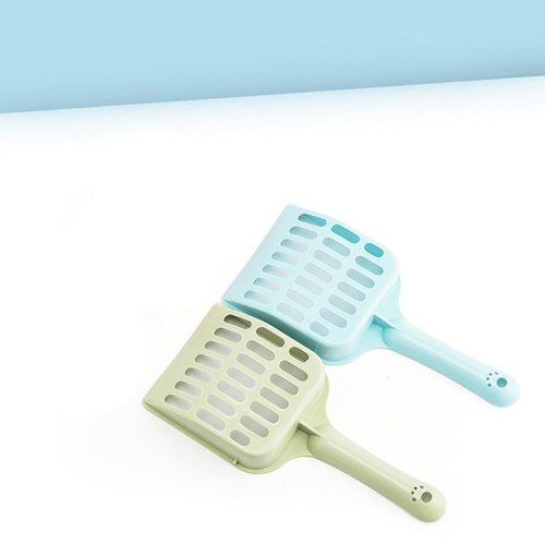 4pcs Pet Litter Shovel Plastic Cat Litter Scoop Small Litter Scoop Cat Box Scooper Litter Sifter Small Cat Litter Scoop (2*Pink and 2*Green)