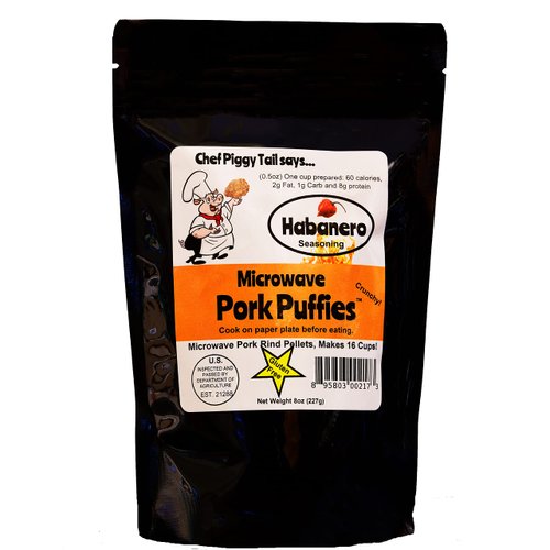 Microwave Pork Rinds Habanero Flavor 8 Oz Pkg Gluten Free