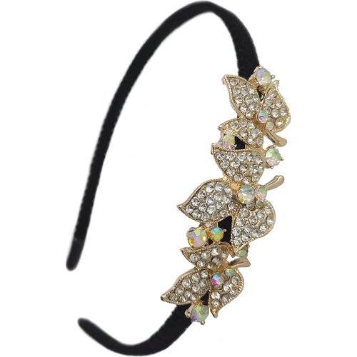siskok rhinestone headbabd crystal hair bands for women girls,elegant women's hair band,three leaves hairband Bling Fashion headband, One Size