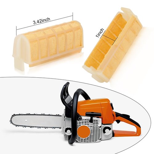 Mckin MS250 Air Filter for Stihl 021 023 025 MS210 MS230 MS250 Chainsaw Part Repalce 1123 120 1613, 1123 120 1612, Pack of 2 with Spark Plug