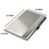 SunplusTrade Business Card Holder for Men and Women (Slim Minimalist Design Case, Stainless Steel Metal, Fits 18 Business Cards in Pocket)