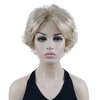 Lydell 8" Short Curly Women Wigs Soft Shaggy Layered Classic Cap Full Synthetic Wigs (15BT613 Blonde Mix)