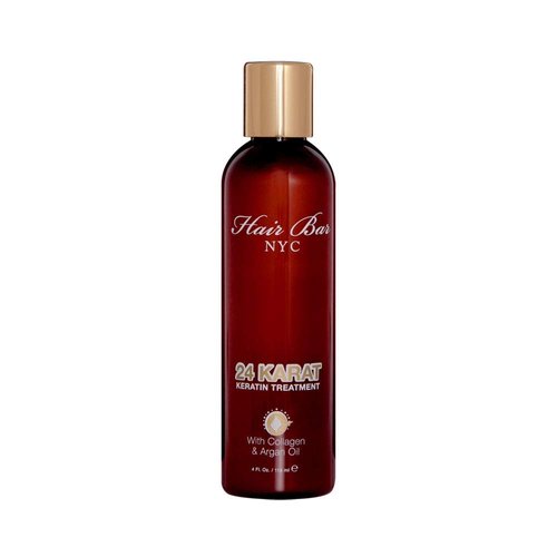 Hair Bar NYC 24 Karat Brazilian Keratin Treatment with Collagen & Argan Oil (For Thick & Coarse Hair) Up to 2 Applications, Lasts up to 5 months 4oz 118ml