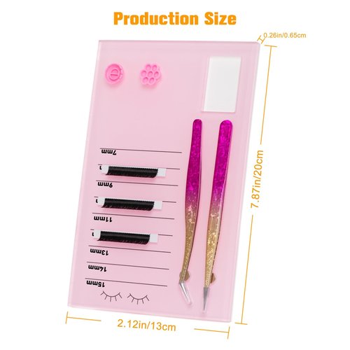 EKYSSO 3-in-1 Lash Extension Pallet, Lash Trays for Lash Extension, Acrylic Lash Tiles Holder, Lash Strip Pallet Holder, Eyelash Extension Pallet Tray Tools, Lash Holder, Lash Extension Supplies