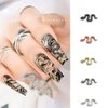 XEAOHESY 50pcs Alloy Snake Nail Charms for Nails Snake Shape Nail Charms Snake Nail Studs for Women Girls Nail Art Decorations（0.67 * 0.28inch）