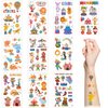 Circus Temporary Tattoos,10 Sheets Circus Carnival Fake Tattoo Stickers Waterproof Cute Cartoon Tattoos for Boys Girls Kids Party Supplies