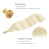 WENNALIFE I Tip Hair Extensions Human Hair, 50g 100s 16 Inch Platinum Blonde Remy Itip Human Hair Extensions Invisible Itips Straight I Tips Fusion Extensions Real Human Hair