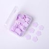YSSZAM 100Pcs Purple Mini Portable Travel Soap Paper Sheets,Flower Shape Disposable Paper Soap Flakes, Hand Wash Cleaning Washing Hand Toiletry Paper Soap Sheets Foot & Hand Care