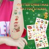 Yobbai 360 Styles Glitter Christmas Tattoos for Kids, Waterproof Temporary Tattoos Stickers for Kids Birthday Party Decorations Favors, Christmas Eve Goodie Bag Fillers(24 Sheets)