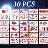Lusstiazz 200+ PCS Halloween Tattoo Stickers Wound Tattoo Stickers, Fake Scar Tattoos For Women Men Adults Kids, Halloween Scary Face Zombie Makeup Kit Waterproof Tattoo Sticker