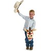 TOSAMZOO 4 Pieces Inflatable Stick Horse Inflatable Stick Horse Balloon Funny Stick Horse Toy for Kids Inflatable Stick Horse Birthday Gift Cowboy Party Supplies (37 Inch Brown)