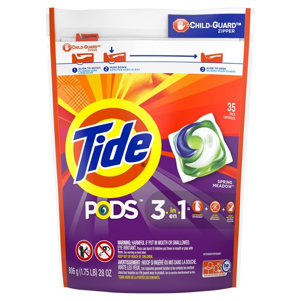 Tide Pods Laundry Detergent, Spring Meadow, 35 Count