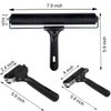 3 Pack Printmaking Brayers - Premium Brayer Rollers for Crafting, Hard Rubber Roller Brayers, Vinyl Roller Ink Paint Brush for Wallpapers Stamping Gluing Application (2.4’’, 4’’, 7.9’’) (Black)