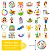 simarro 60 Pcs Art Painting Stickers for Kids, Art Painting Party Favors, Vinyl Waterproof Aesthetic Water Bottle Stickers, Scrapbooking DIY Crafts Stickers