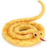 HWD 3.6 ft Long Soft Snake Dolls, Cute Stuffed Animals Plush Pranks Spoof Stuff Toys, Gifts for Kids, Children, Birthday, Halloween, Christmas, Home Decoration (Yellow)