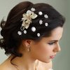 Yaomiao 116 Pcs Rhinestone Hair Pins Wedding Bridal Hair Accessories Crystal Pearl Hair Clips Flower Spiral Hairstyles Pin Swirl Hair updo Twists Coils for Women Girl Wedding Prom Party