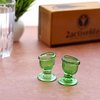 2activelife (Set of 2 Eye Wash Cups with Storage Container | Eye Cleaner Solution for Tired Eyes, Eyestrain, Makeup, and Dust | Eye-Shaped Rim for Eye Rinse and Cleansing. - Green