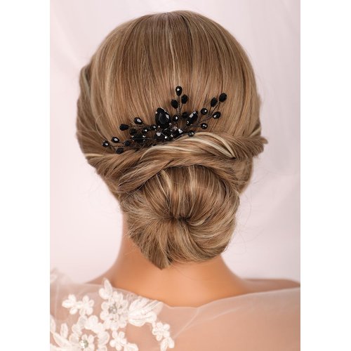 Kercisbeauty Gothic Small Cute Handmade Black Hair Pins Wedding Women Girls Prom Party Hair Jewelry Hair Styling Accessories