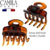 Camila Paris CP3/2 French Hair Clip for Women, Set of 2 Small 1 inch Girls Hair Claw Clips Jaw Fashion Durable and Styling Hair Accessories for Women, Strong Hold No Slip Grip, Made in France