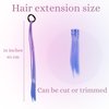 8 Pcs Color Braids Hair Extensions Girls Hairpieces Ponytail with Rubber Bands for Kids Colorful Synthetic Party Hair Accessories