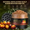 Scalp Scrub Clarifying Refreshing, 2-in-1 Shampoo and Scalp Scrub, Micro-Exfoliating Scalp Exfoliator, Batana Oil Scalp Hair Scrub with Scalp Massager for Hair Growth, Itchy Scalp Treatment, 10.93 oz