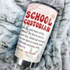 MEDROC School Custodian Tumbler Stainless Steel 20oz, Funny Custodian Gifts Bulk For Birthday Christmas, National Custodian Day Gifts For Women Men, Janitors Coffee Cup