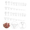 Didiseaon 34Pcs Miniature Cups 1/17 Dollhouse Miniature Wine Cups Mini Drink Cups Set Dollhouse Kitchen Accessories for Dollhouse Decor