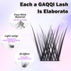 GAQQI Lash Clusters, Eyelash Clusters 120PCS D Curl Individual Lashes, Wispy Cluster Eyelash Extension 10mm Only, Natural Looking Cluster Lashes （GQ03, D Curl, 10mm)