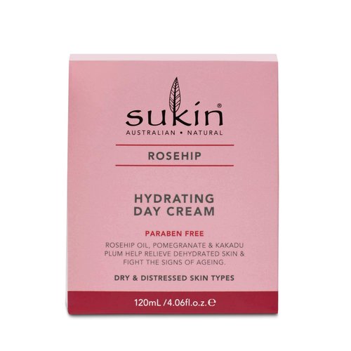 Sukin - Rosehip Hydrating Day Cream, Hydrate & Revitalize Skin, 4.06 fl oz 120 mL