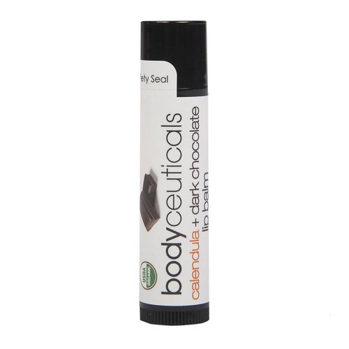 BodyCeuticals Calendula Lip Balm Stick, Organic Dark Chocolate, 0.15 Ounce