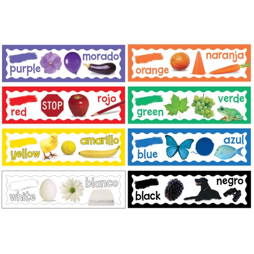 Eureka Learning Colors Mini Bulletin Board Set and Classroom Decorations for Teachers, 8 Pieces