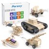 Poraxy 5 Set STEM Kits for Kids Ages 8-10, Model Car Kits, Wooden 3D Puzzles, Educational Science Experiment Kits, Building Toys for Ages 8-13, Gifts for Boys and Girls 7 8 9 10 11 12 13 Year Old