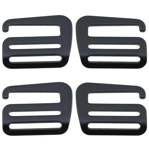 LUORNG 4PCS Hardware Tool Snap Hook Adjustable Buckle 38MM Black G Shaped Luggage Hardware Snap Hook for Securing Webbing and Luggage Strap on Clothing Strap and Handbag