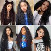 NALoRa 26 Inch Deep Wave Lace Front Wigs Wear and Go Glueless Wigs HD Transparent Frontal Wigs Pre Plucked Pre Cut Human Hair Wigs for Women Natural Black Curly Lace Closure Wigs