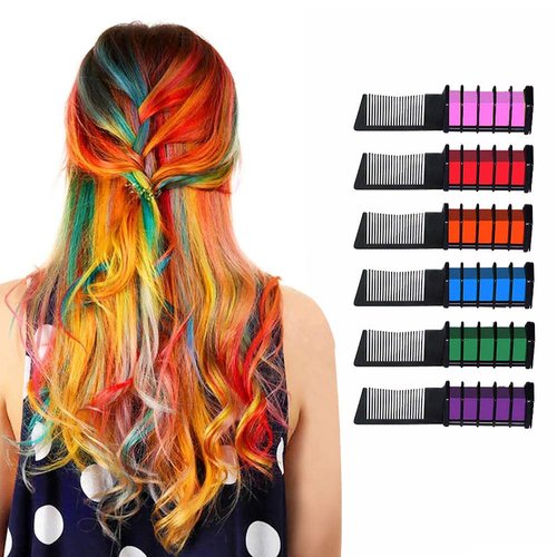 NEW Hair Chalk Comb,Temporary Hair Color Dye for Girls Age 4 5 6 7 8 9 10 Kids For New Year, Birt...