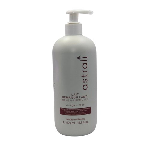 Astrall Astrali LAIT DEMAQUILLANT - MAKE UP REMOVER cleansing milk with a light and fresh texture from the face (500ml/16.9oz), White
