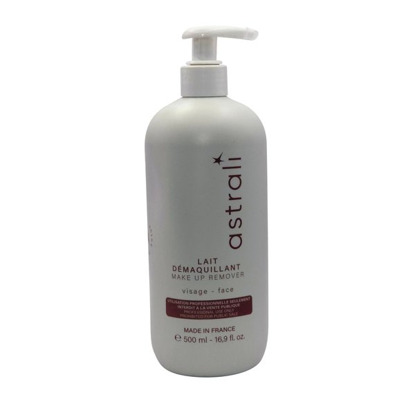 Astrall Astrali LAIT DEMAQUILLANT - MAKE UP REMOVER cleansing milk with a light and fresh texture from the face (500ml/16.9oz), White